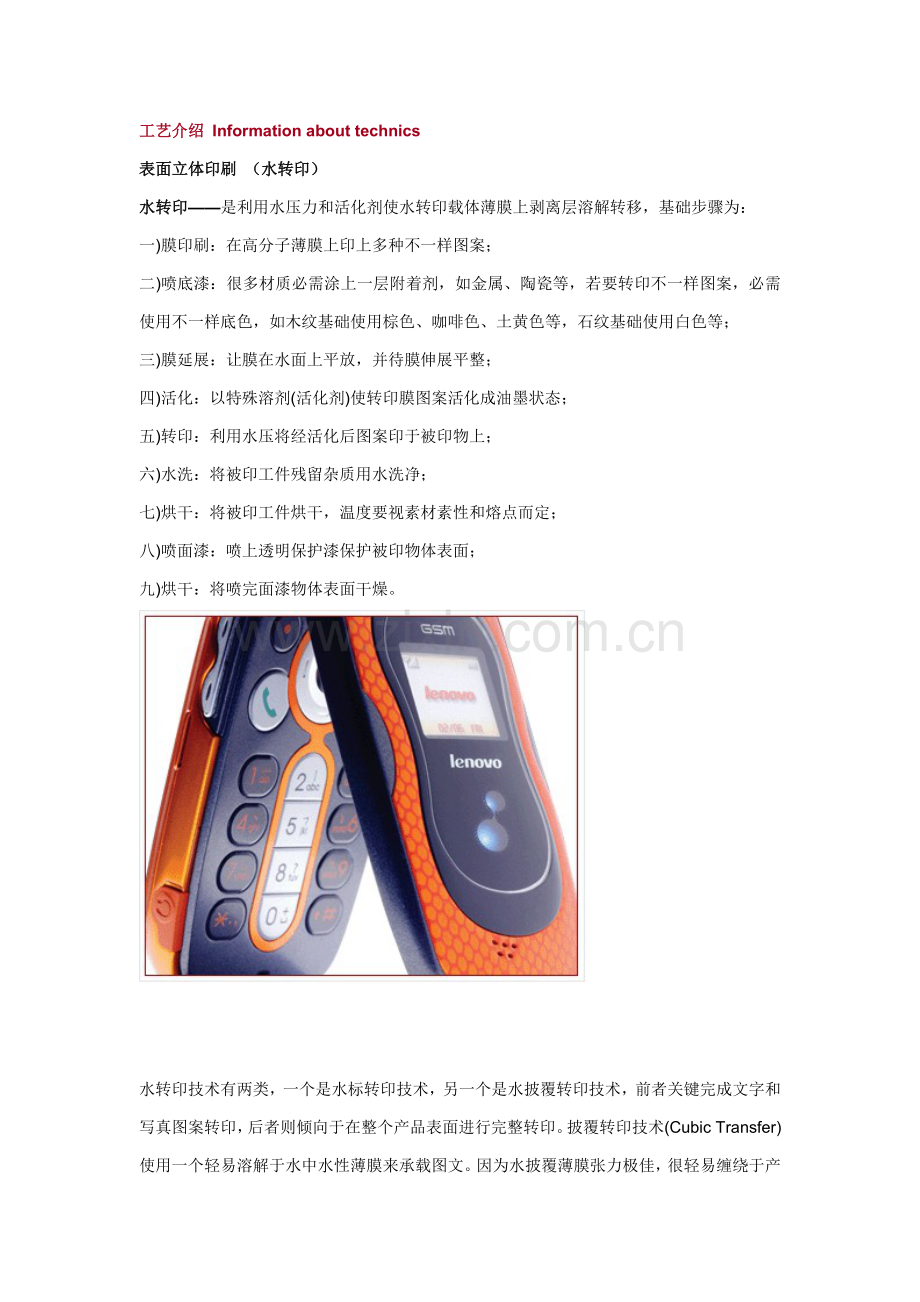 工艺介绍Informationabouttechnics模板.doc_第1页