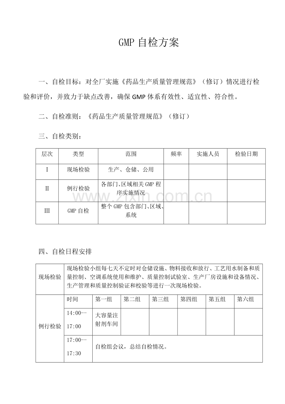 GMP自检专项方案.docx_第1页
