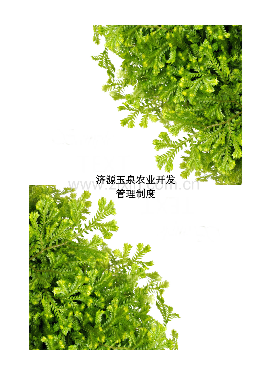农业开发有限公司管理核心制度模板.doc_第1页