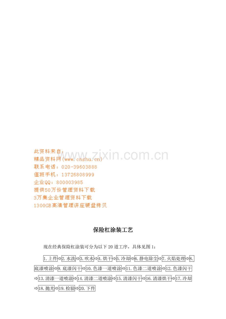 保险杠涂装工艺论述模板.doc_第1页