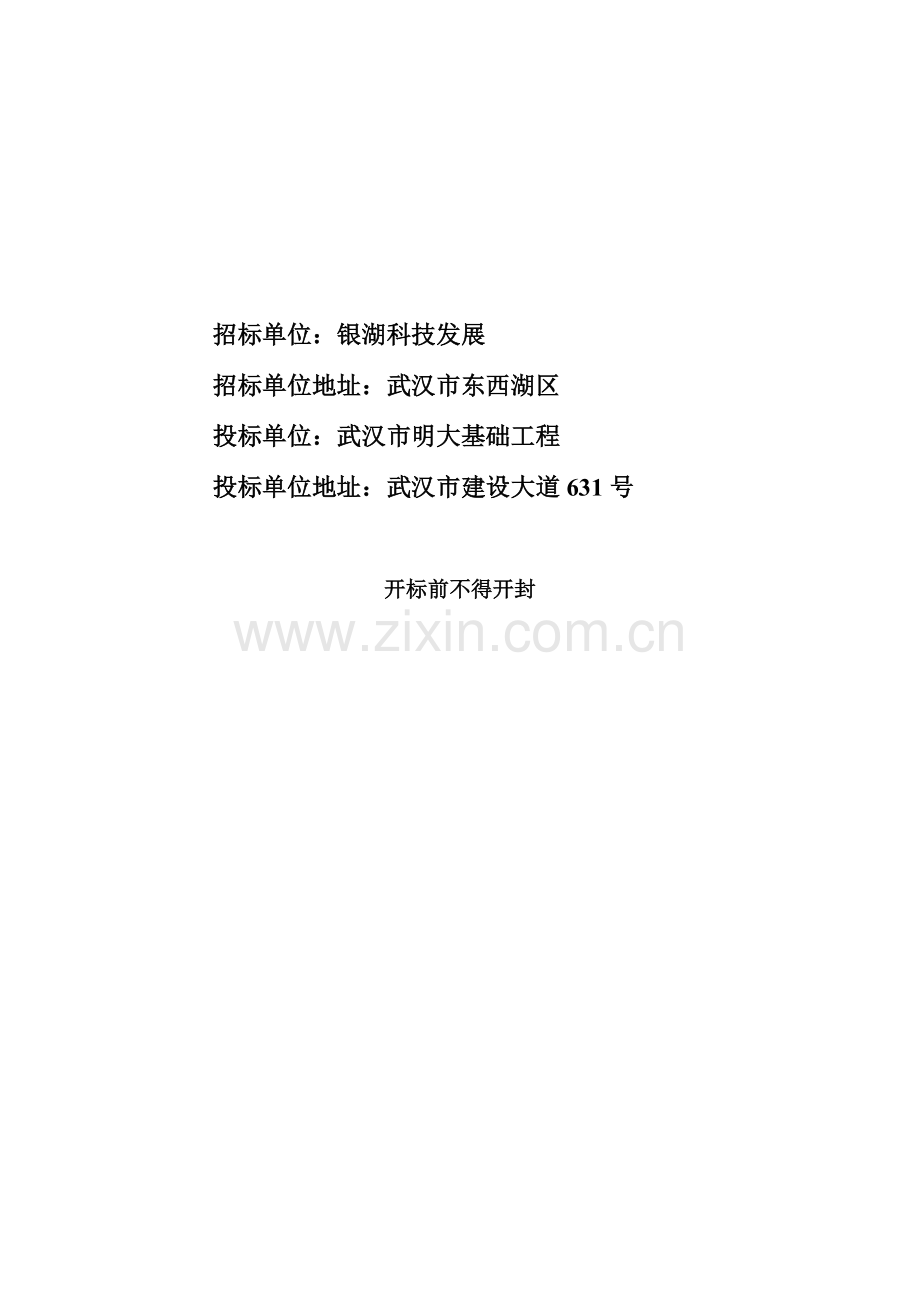 中小企业城施工投标书模板.doc_第2页