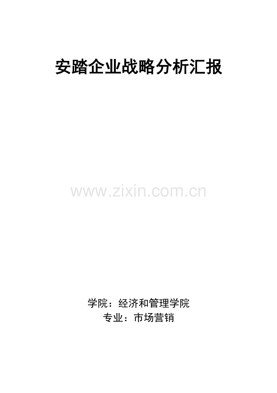 安踏企业战略管理专项报告.docx_第1页