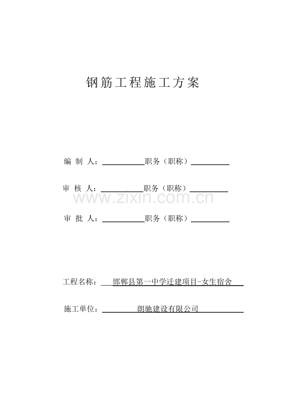 基础钢筋综合施工专题方案.docx_第1页