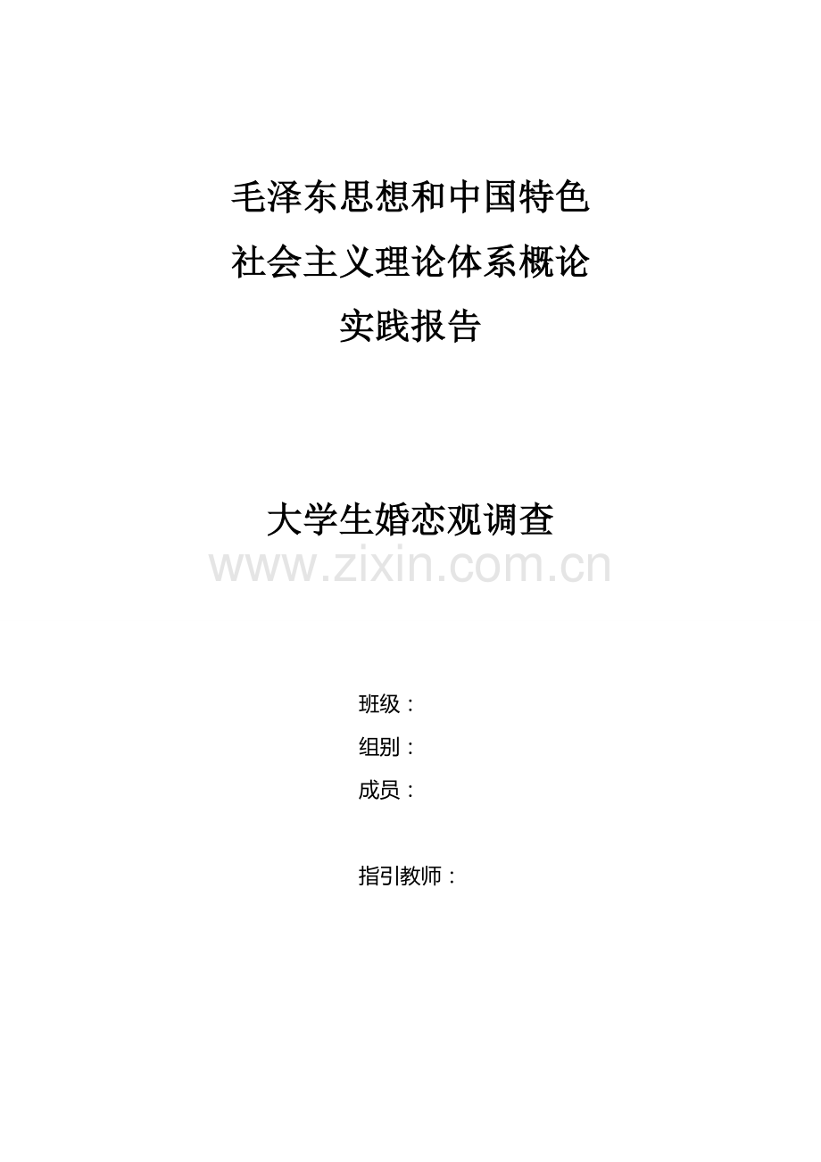大学生婚恋观调研综合报告.docx_第1页