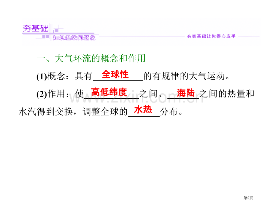 届高考地理广西专用一轮复习第二单元第二讲全球性大气环流省公共课一等奖全国赛课获奖课件.pptx_第2页