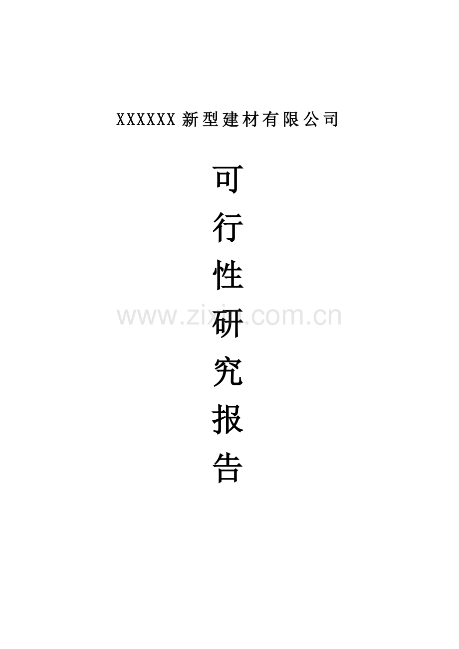 新型建材有限公司建设项目可行性研究报告.doc_第1页