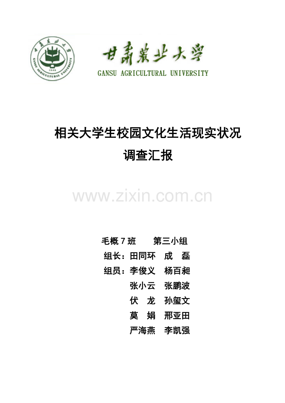 大学生文化生活调查分析报告.doc_第1页