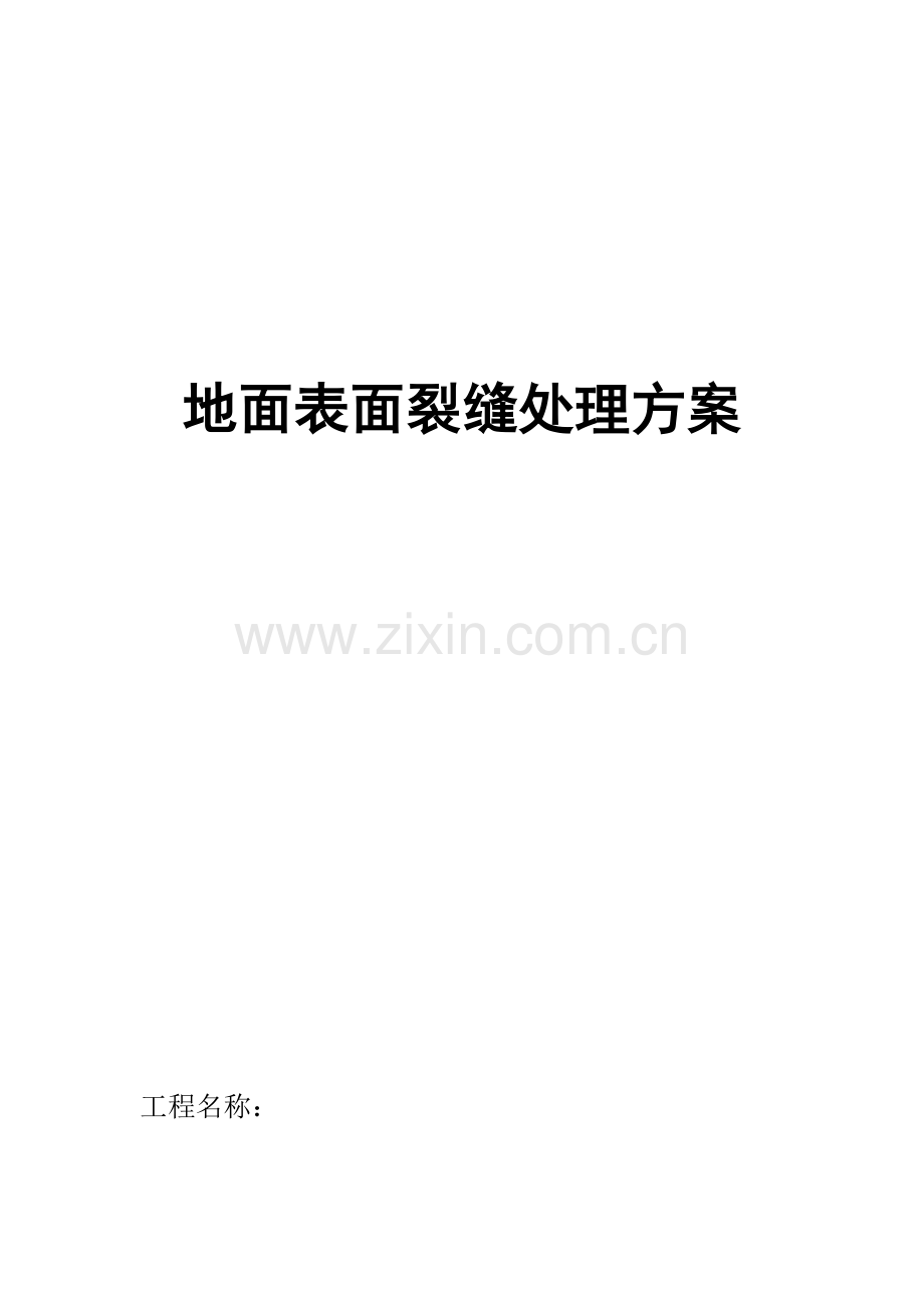 地面裂缝处理专业方案.docx_第1页