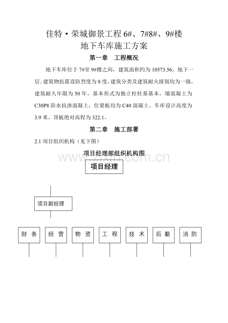 地下车库综合施工专题方案.docx_第1页