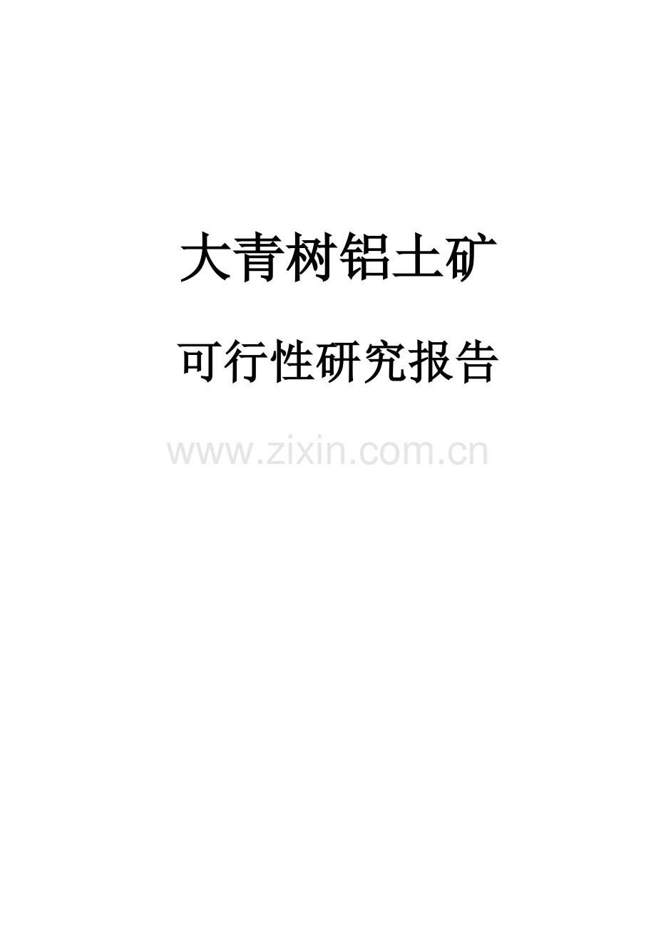 贵州省大青树铝土矿建设可行性研究报告.doc_第1页