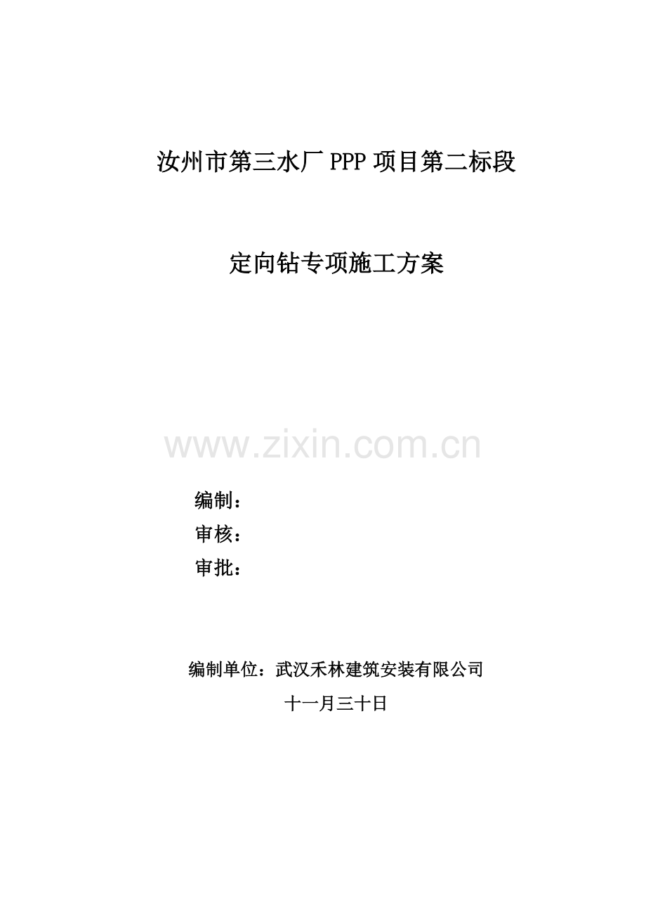 定向钻专项综合施工专题方案.docx_第1页