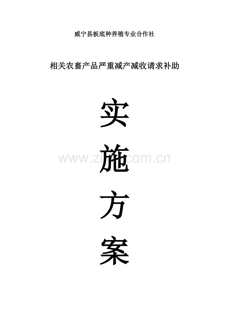 威宁县板底种养殖专业合作社实施专项方案.docx_第1页