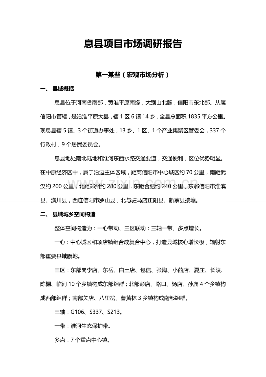 息县市场调研分析报告.doc_第1页