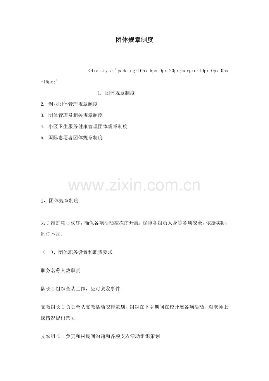 团队标准规章核心制度.doc_第1页
