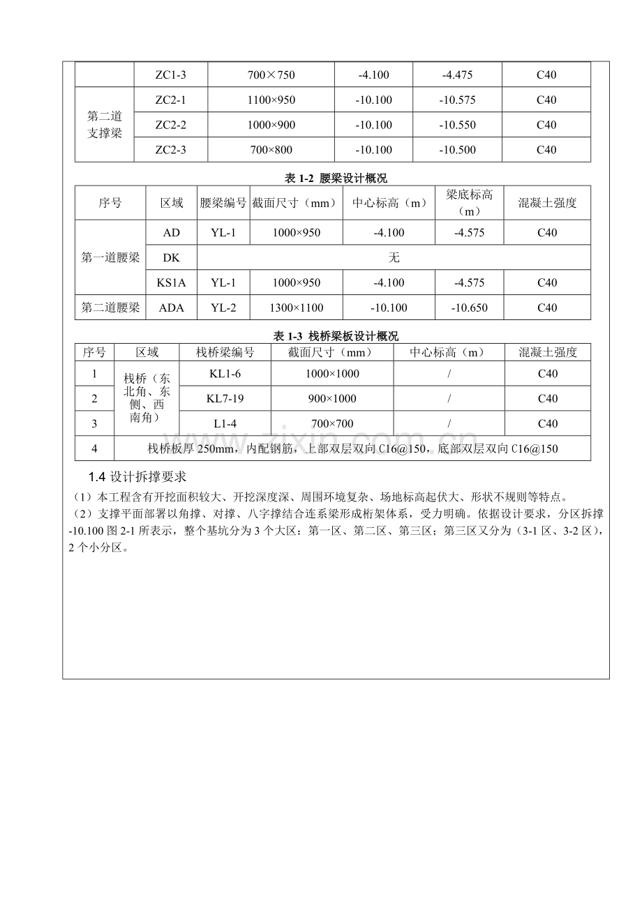基坑水平支撑拆除安全专项方案模板.doc_第2页