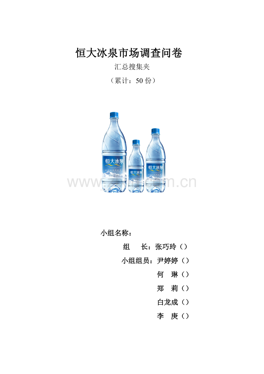 市场调查报告分析模板.doc_第1页
