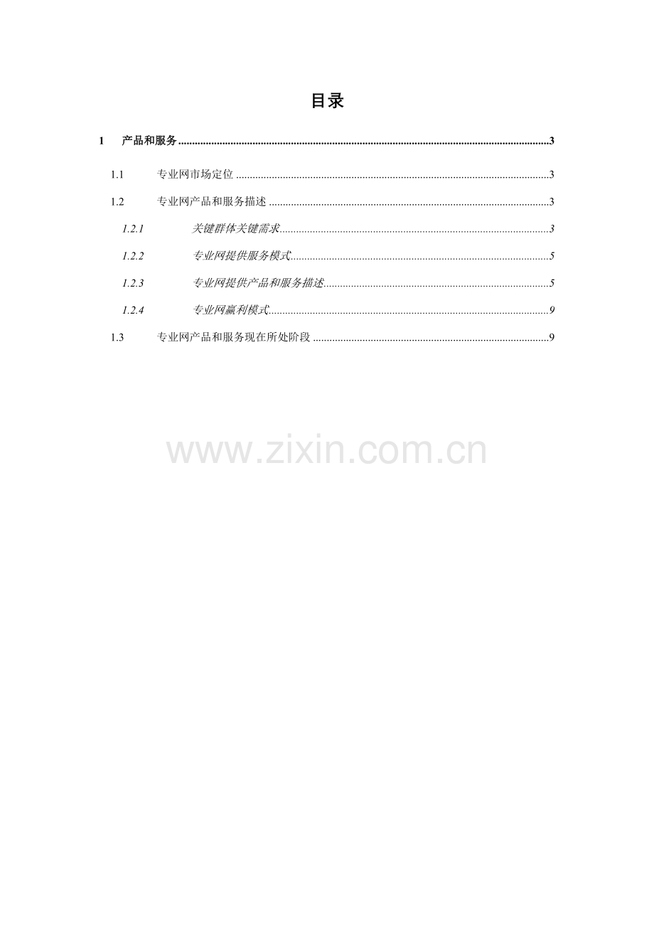 专业网商业专题计划书产品与服务.doc_第2页
