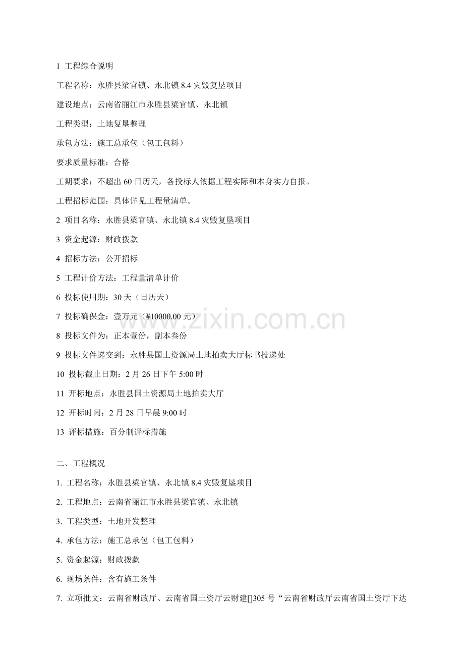 工程项目土地开发整理招标文件模板.doc_第2页