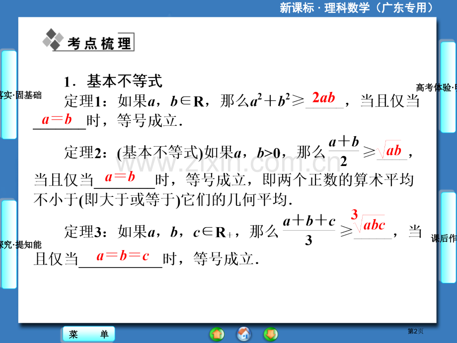 届高三人教A版数学理一轮复习证明不等式的基本方法省公共课一等奖全国赛课获奖课件.pptx_第2页