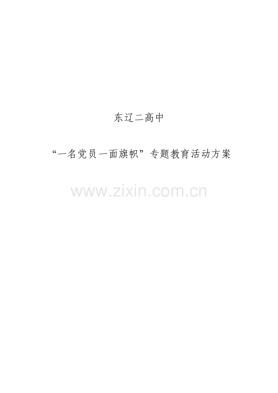 一名党员一面旗帜活动实施专项方案报党办.doc_第1页