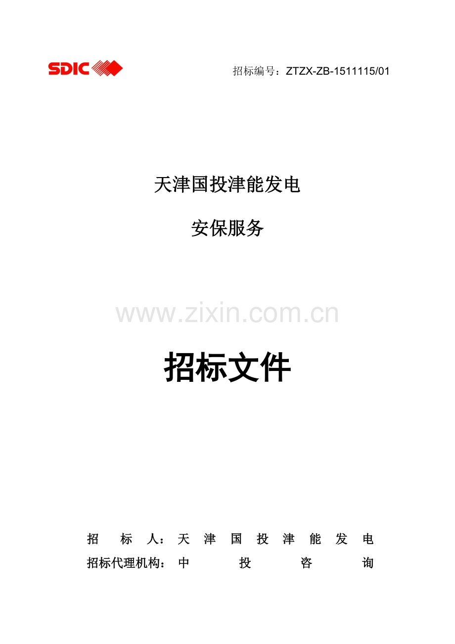 发电有限公司安保服务招标文件模板.doc_第1页