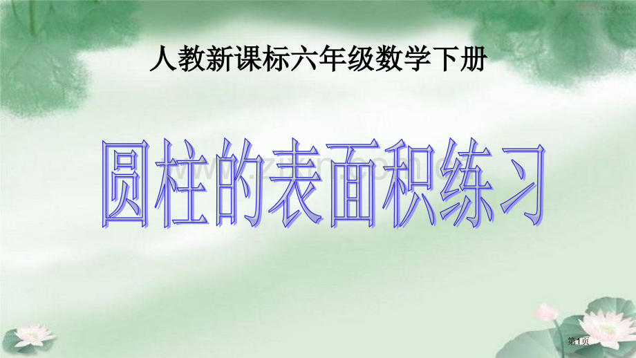 圆柱的表面积练习题省公共课一等奖全国赛课获奖课件.pptx_第1页