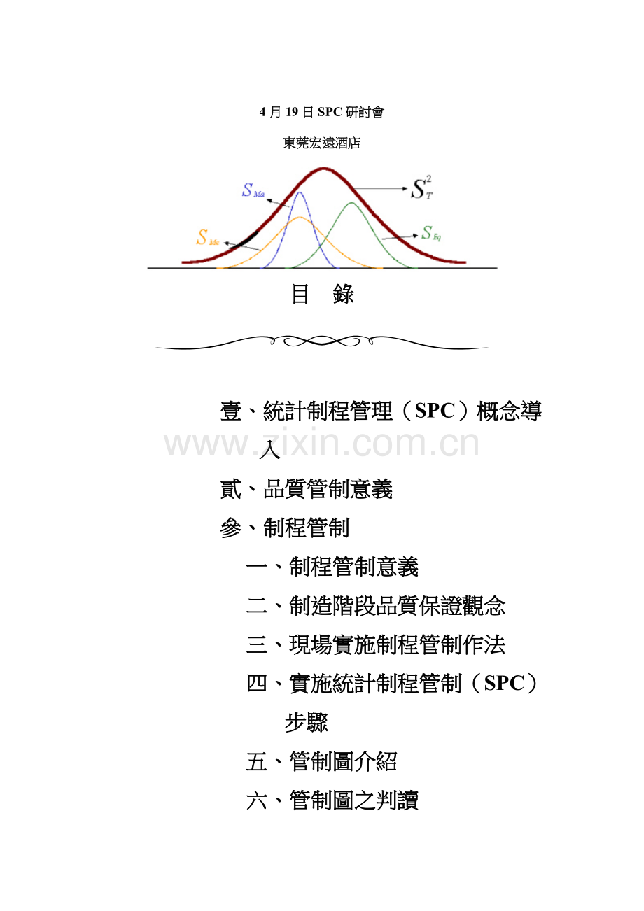 东莞酒店SPC统计过程控件讲义模板.doc_第1页