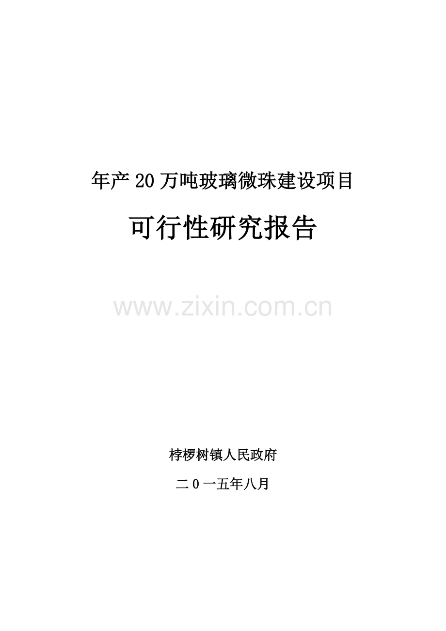 年产20万吨玻璃微珠综合项目可研报告.doc_第1页