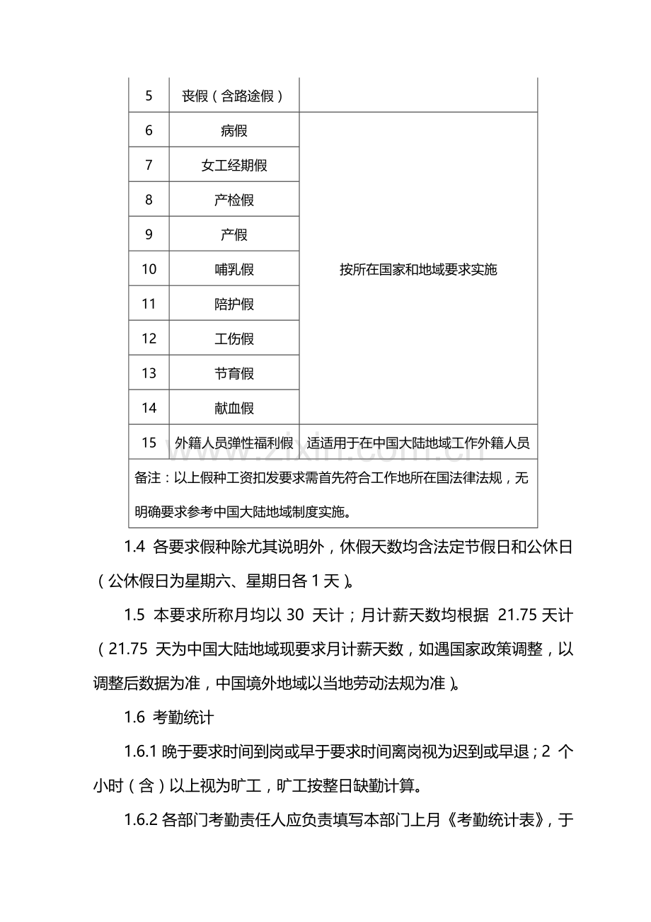 公司请休假管理标准规定.docx_第2页