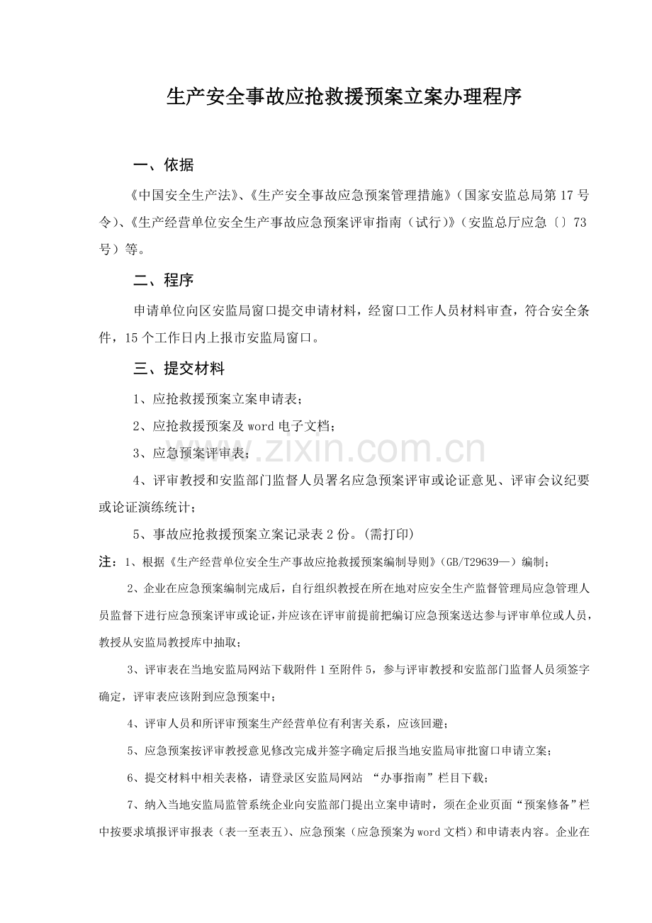 应急专题预案备案需提供的材料.doc_第1页