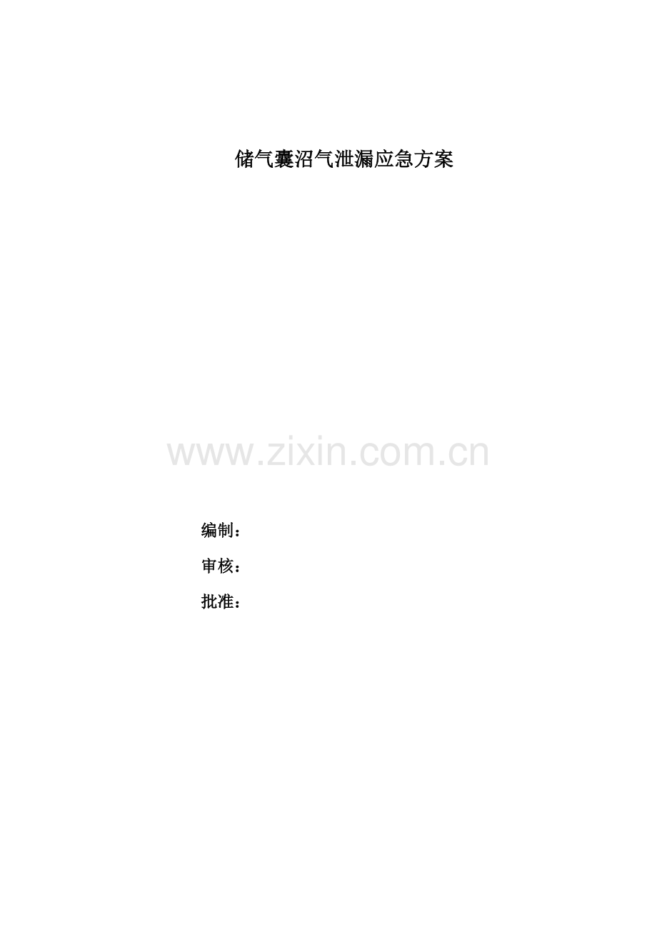 储气囊沼气泄漏应急专项预案.doc_第1页