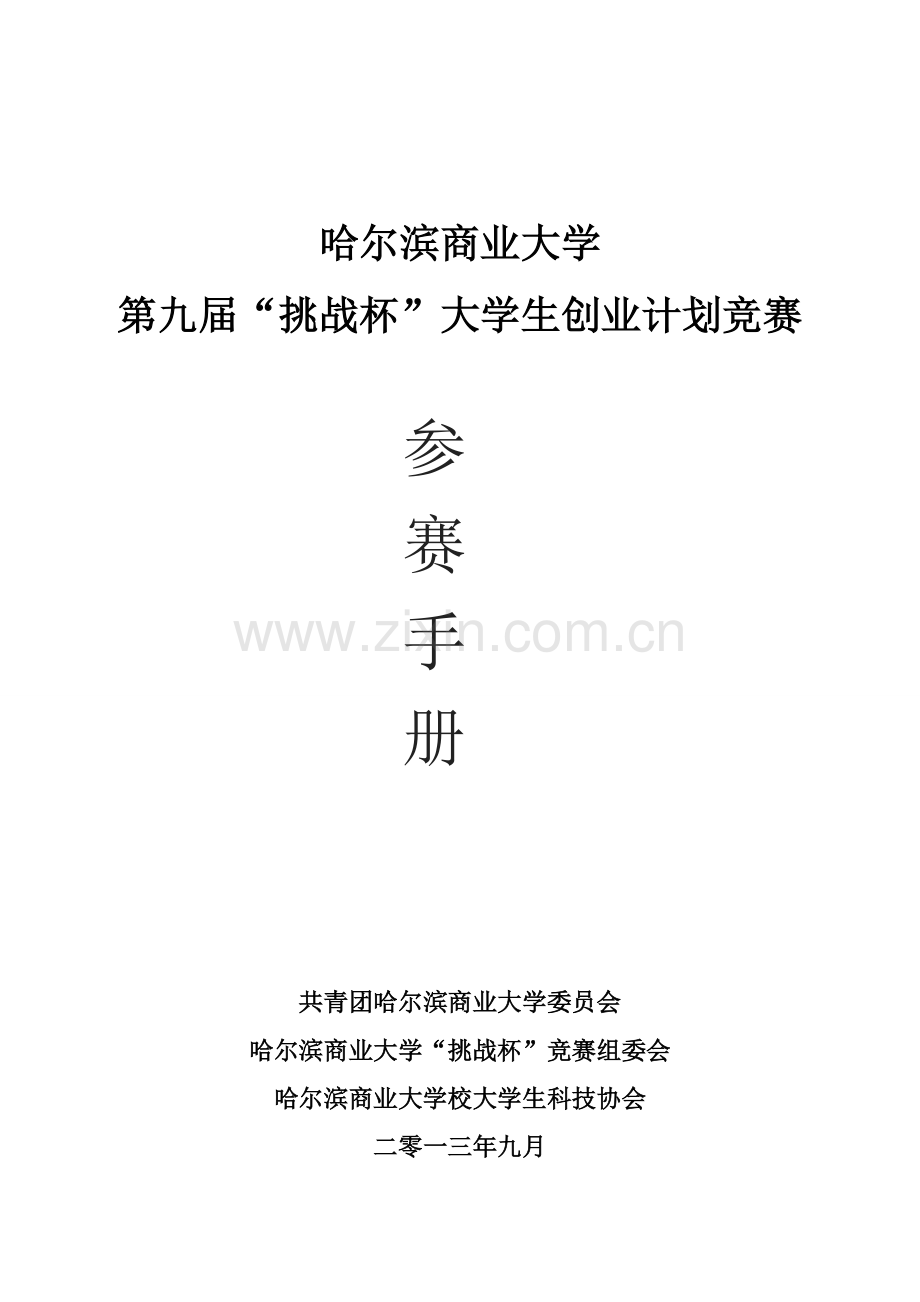 大学生创业计划大赛竞赛手册模板.doc_第1页