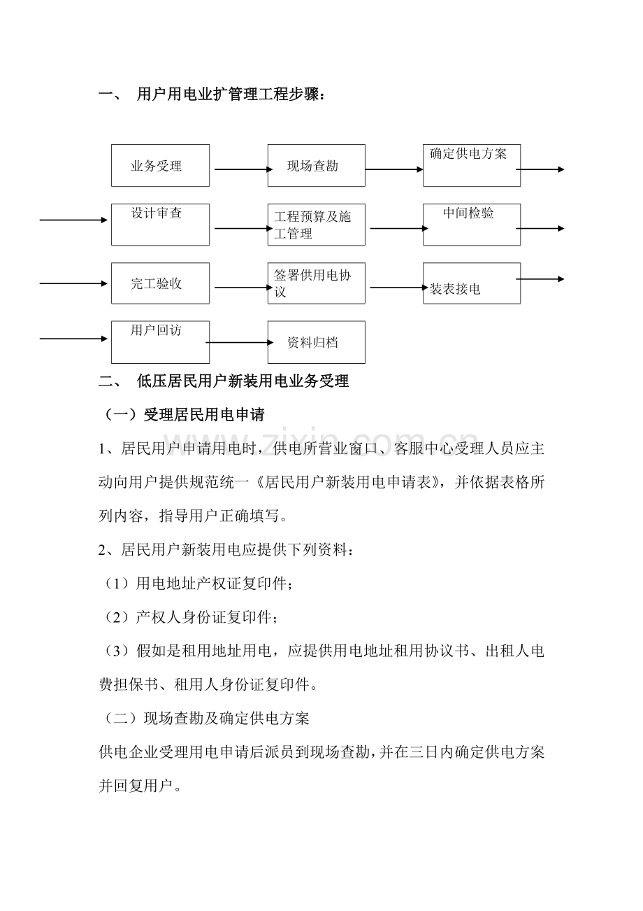 客户用电业扩管理工程流程模板.doc_第1页