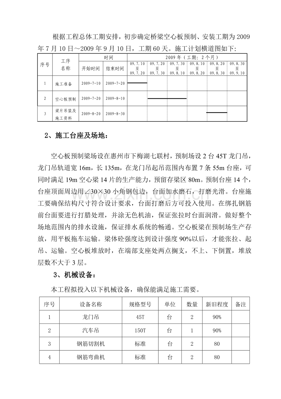 南山公园入口桥梁空心板施工方案.doc_第2页