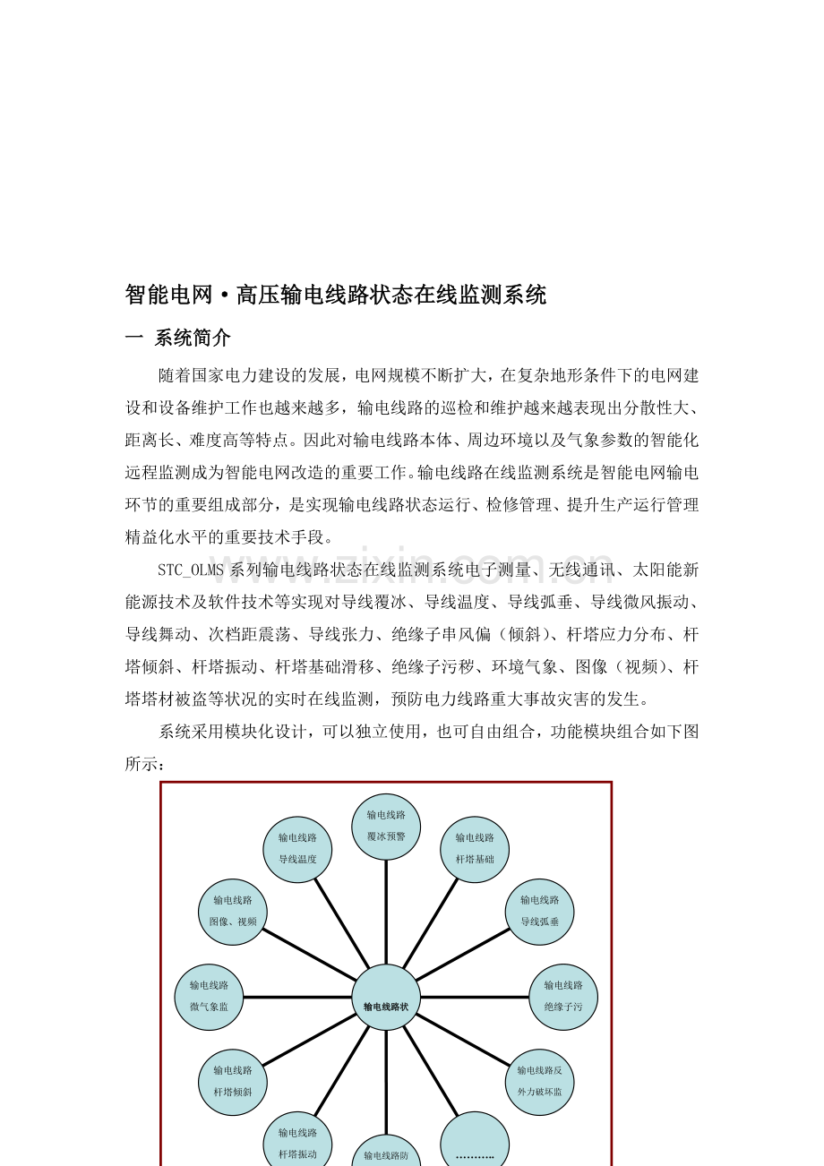 智能电网输电线路状态在线监测系统.doc_第1页