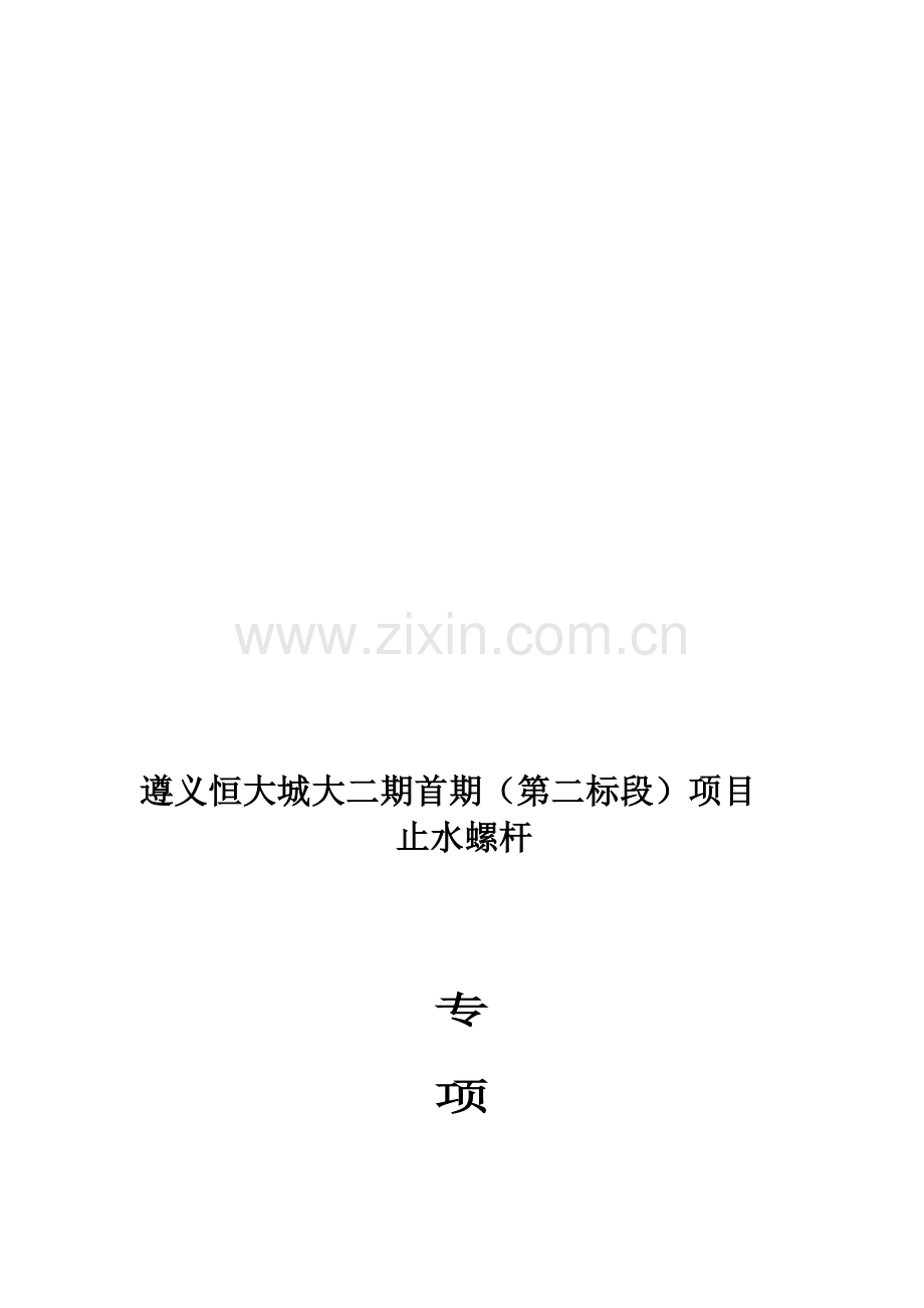 止水螺杆专项方案.doc_第1页