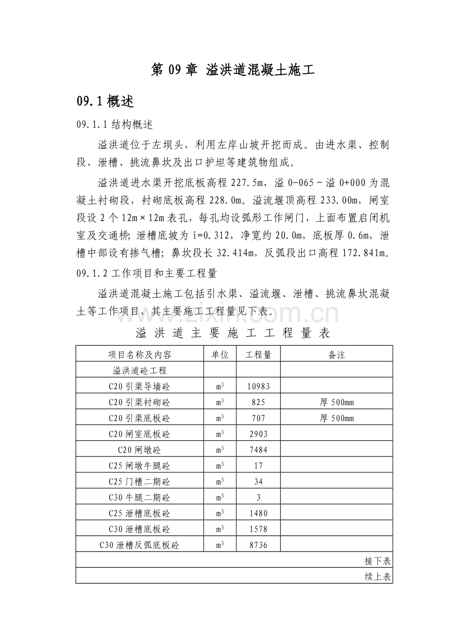 第09章-溢洪道混凝土施工-正稿.doc_第1页