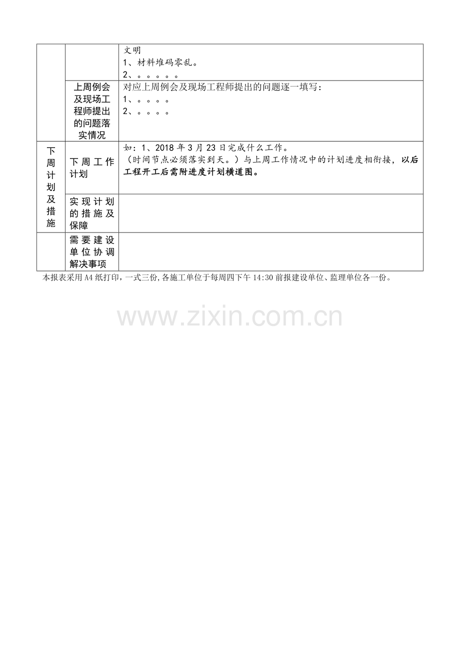 项目施工进度情况汇报表.doc_第2页