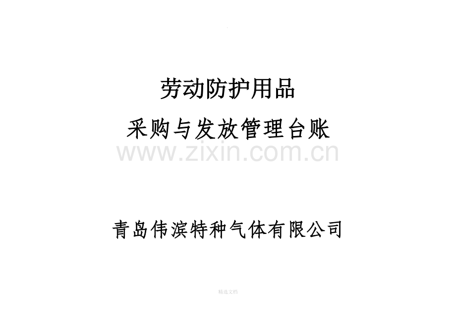 劳动防护用品台账.doc_第1页
