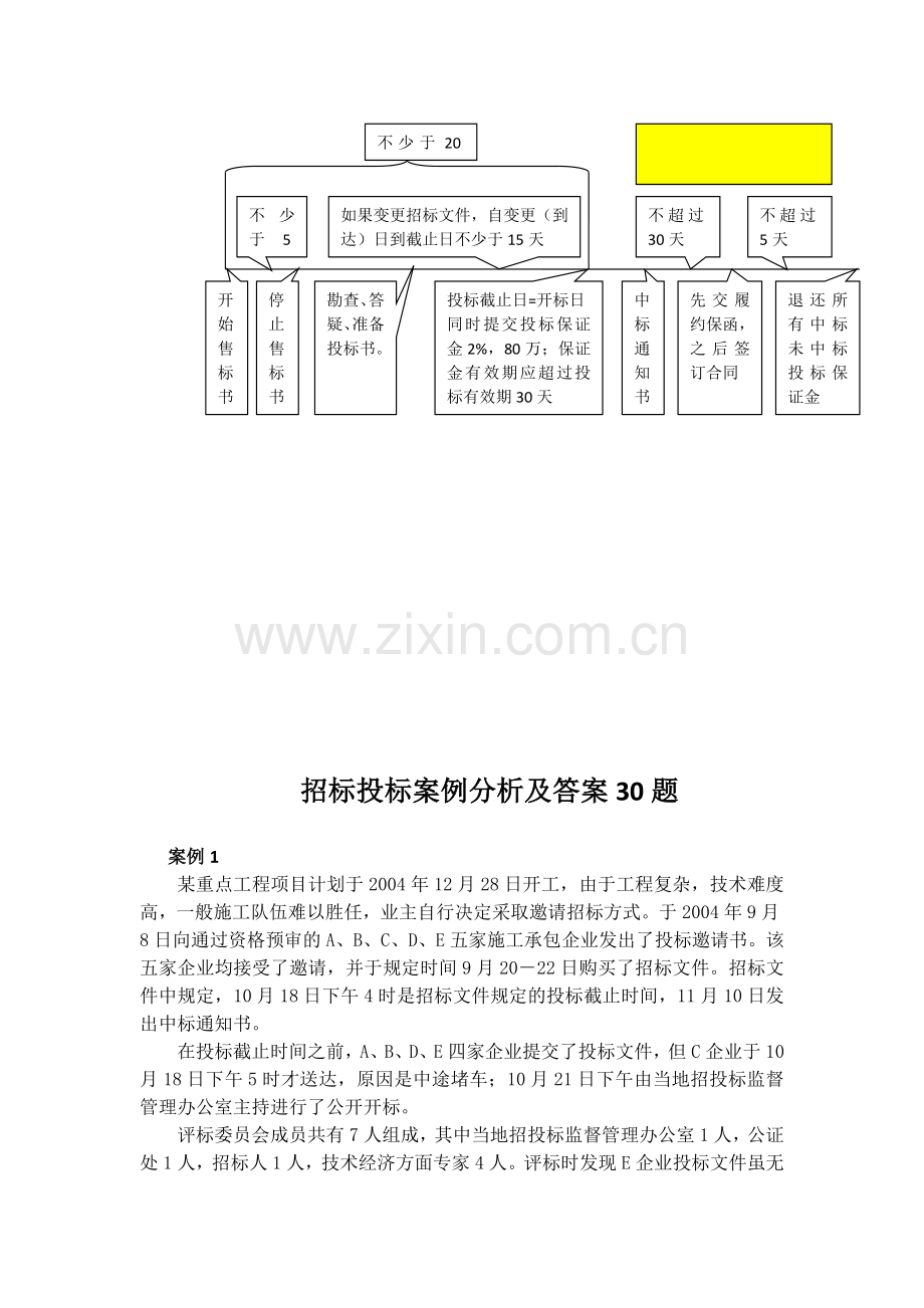 招标投标案例分析及答案30题.doc_第2页