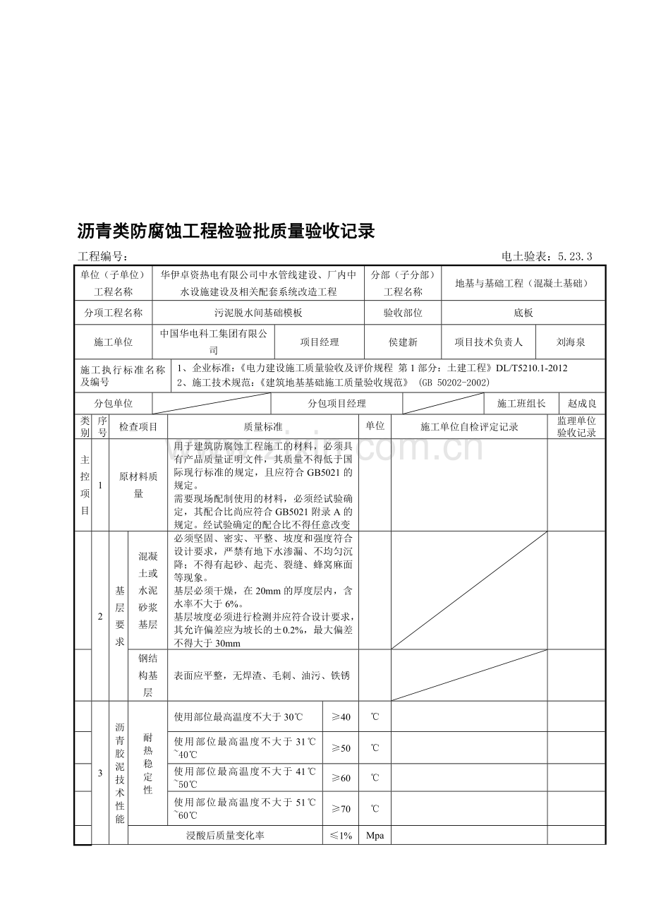 沥青类防腐蚀检验批.doc_第1页