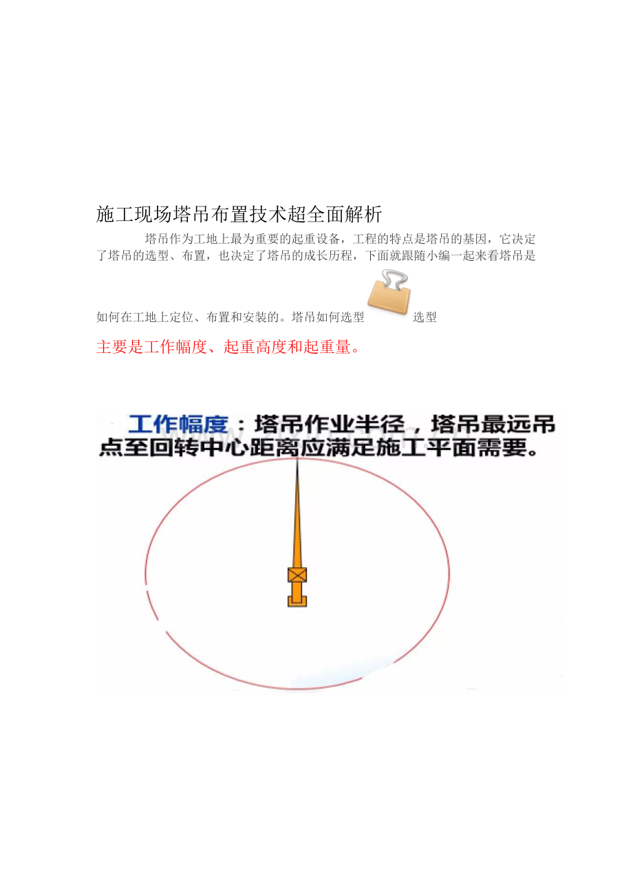 施工现场塔吊布置技术要求.doc_第1页