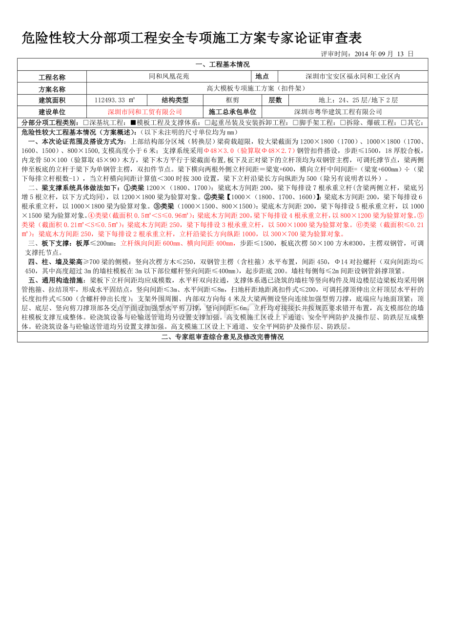 高支模专家论证评审意见.doc_第1页