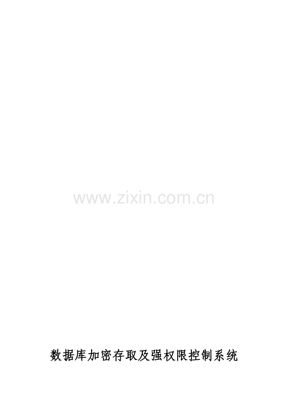 数据库加密系统技术白皮书.doc_第1页