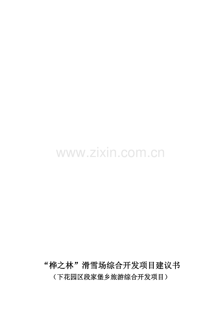 滑雪场综合开发项目建议书.doc_第1页