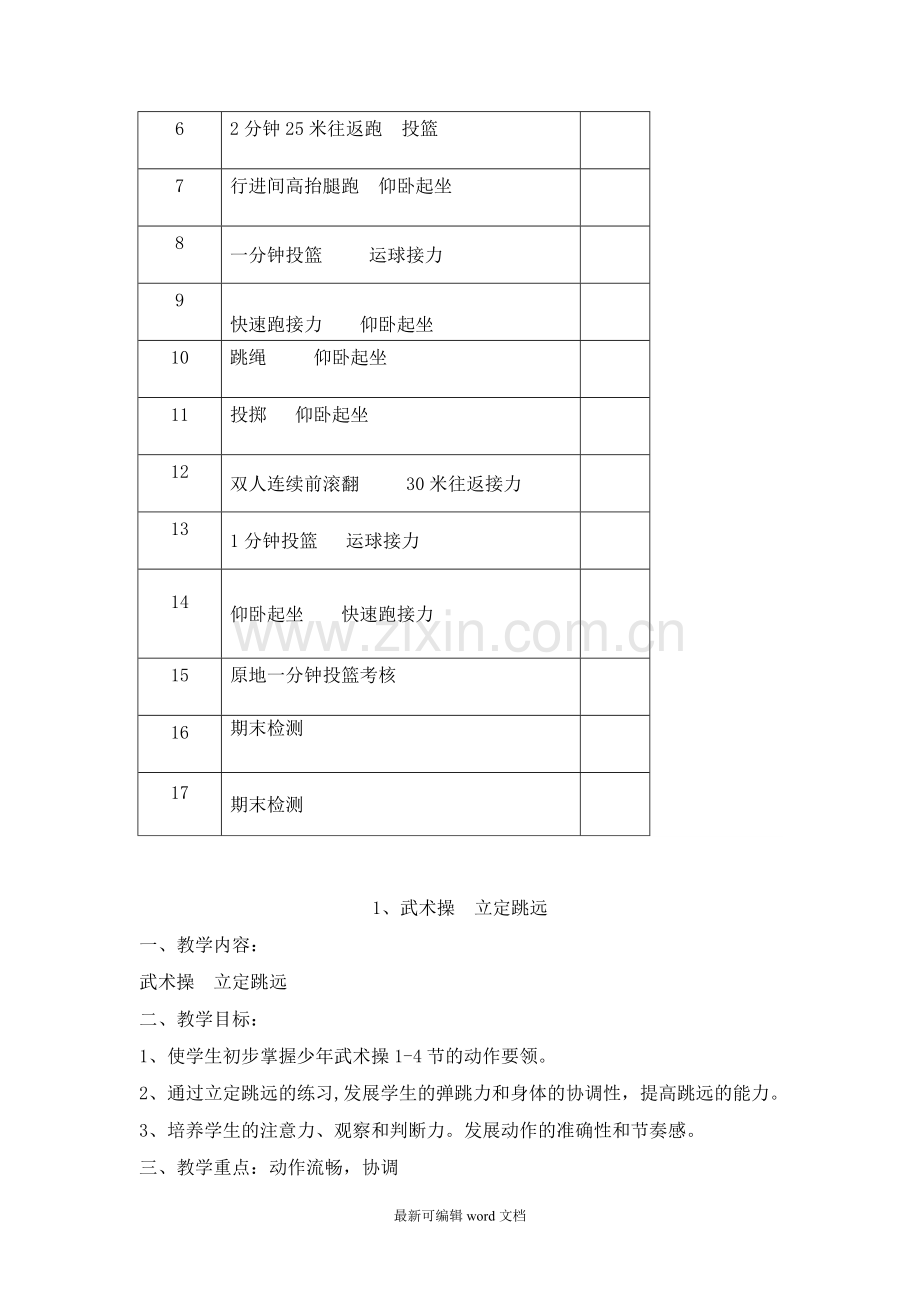 小学体育六年级下册体育教案.doc_第2页