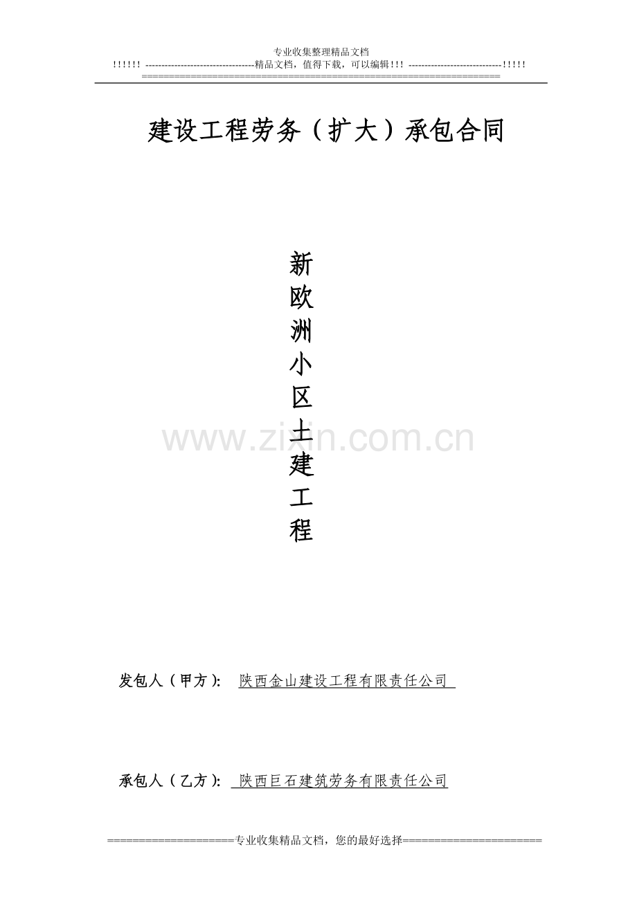新欧洲合同(土建扩大).doc_第1页