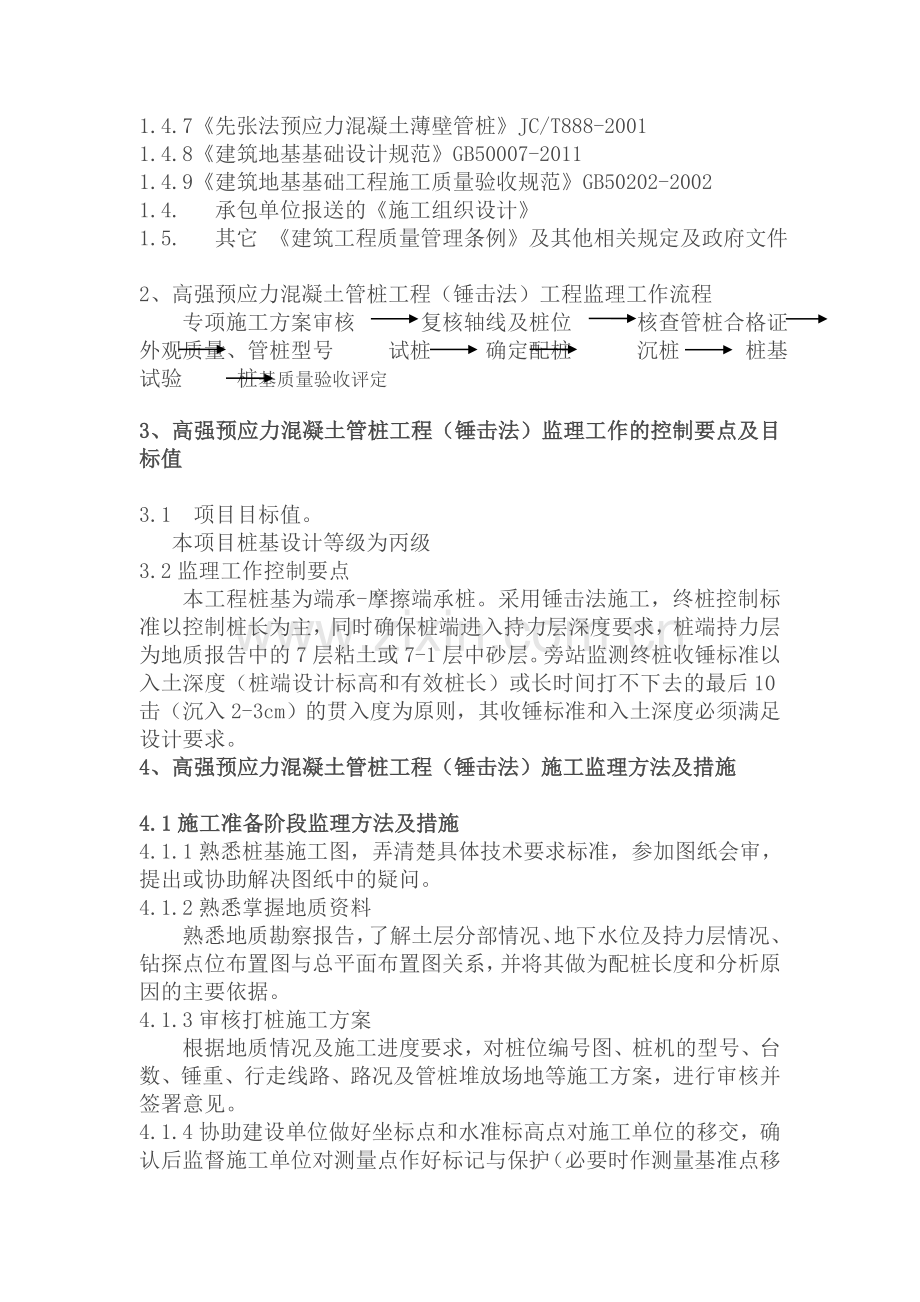 预应力混凝土管桩旁站监理实施方案.doc_第2页