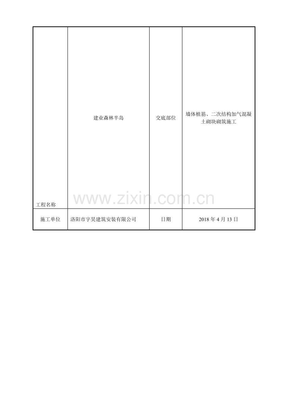 加气混凝土砌块砌筑施工技术交底.doc_第1页
