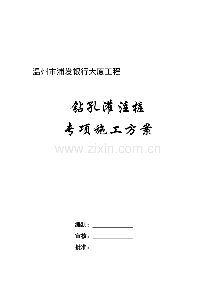 钻孔灌注桩施工专项方案..doc_第1页